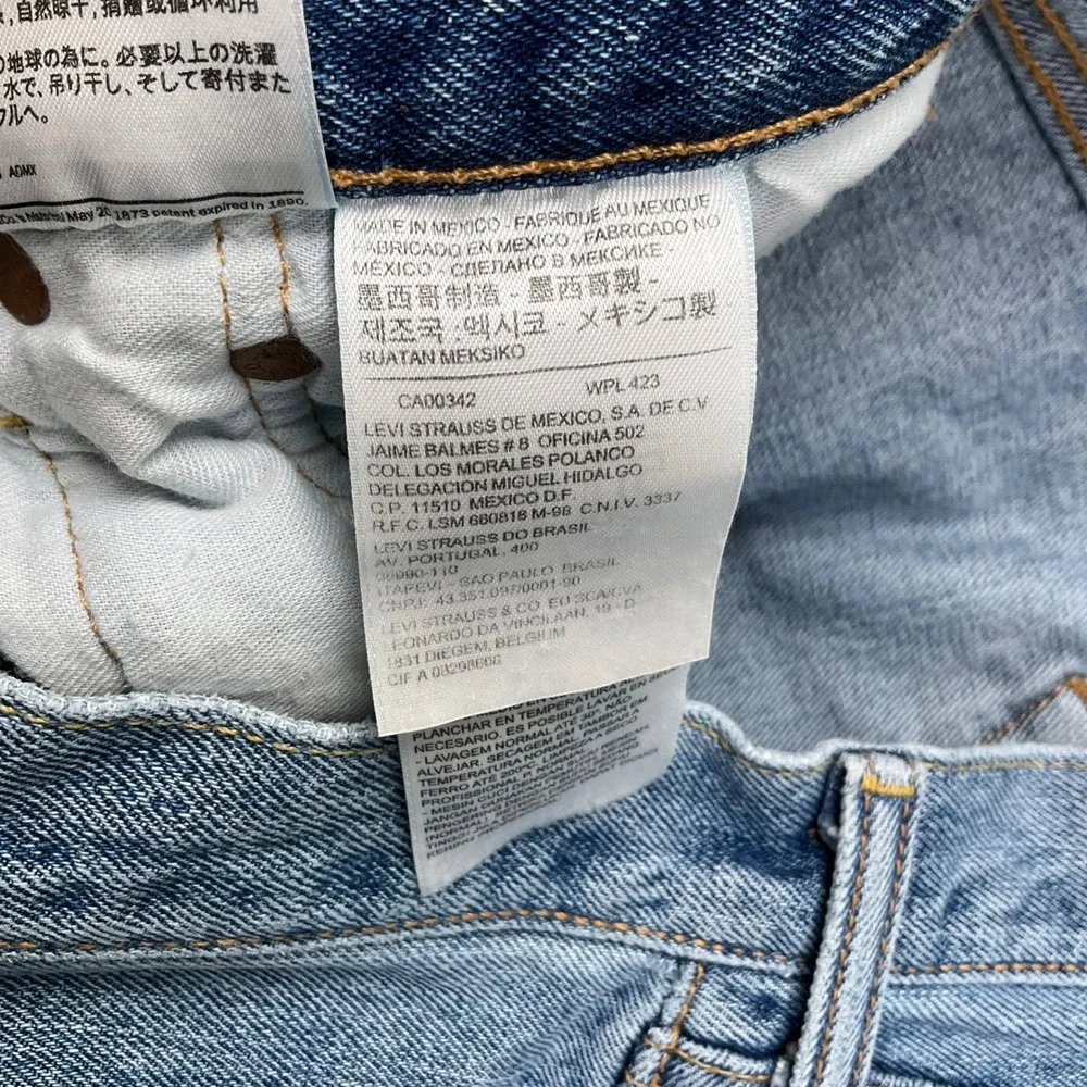 Levi's 501‎ Mens 38W 36L Blue Fade Button Fly Original Fit Straight Leg Retro